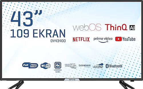 Onvo OV43400 Full HD 43" 109 Ekran Uydu Alıcılı webOS Smart LED TV