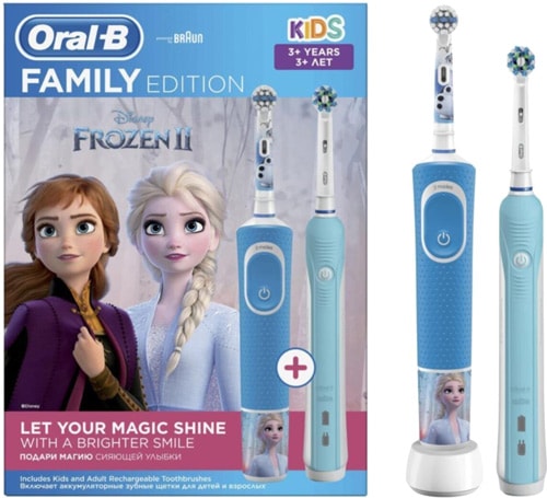 Oral-B Aile Paketi D16 Mavi + D100 Frozen Şarj Edilebilir Diş Fırçası