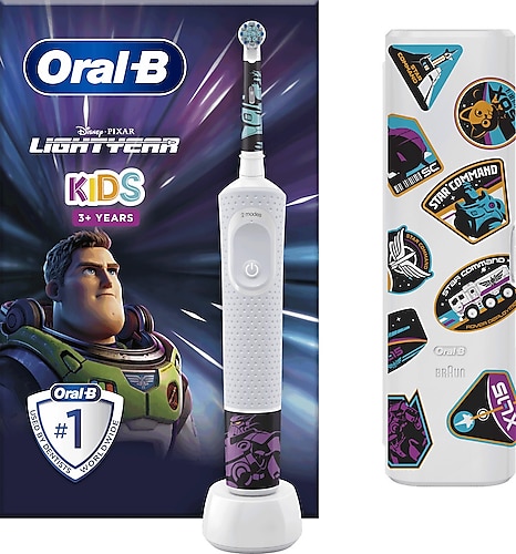 Oral-B Çocuklar İçin Şarj Edilebilir Diş Fırçası D100 Vitality Özel Seri + Seyahat Kabı