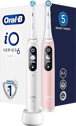 Oral-B iO 6 Beyaz/Pembe 2'li Şarjlı Diş Fırçası Seti