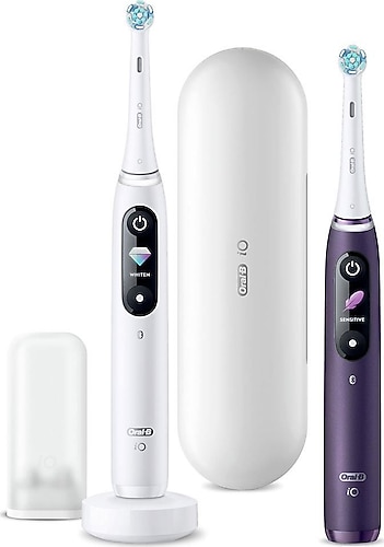 Oral-B iO 8 Beyaz/Mor 2'li Şarjlı Diş Fırçası Seti