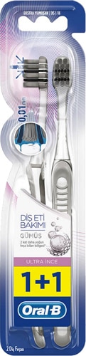 Oral-B Ultra Thin Diş Eti Bakımı Silver Ekstra Yumuşak 1+1 Diş Fırçası