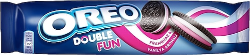 Oreo Double Fun Frambuaz Vanilya Aromalı Bisküvi 157 gr
