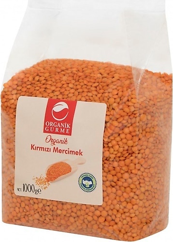 Organik Gurme Kırmızı Mercimek 1 kg