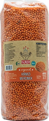 ORGANİK KIRMIZI MERCİMEK 1000 GR