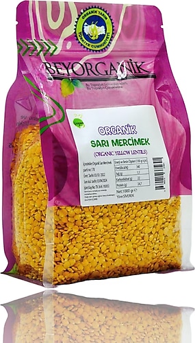 Organik Sarı Mercimek 1kg