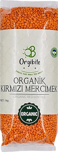 Orgibite Organik Kırmızı Mercimek 1 kg