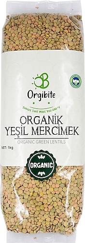 Orgibite Organik Yeşil Mercimek 1 kg