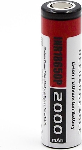 Orion 18650P 3.7V 2000 mAh 15C Şarjlı Li-ion Pil