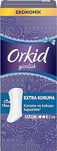 Orkid Extra Koruma Uzun Günlük Ped 28'li