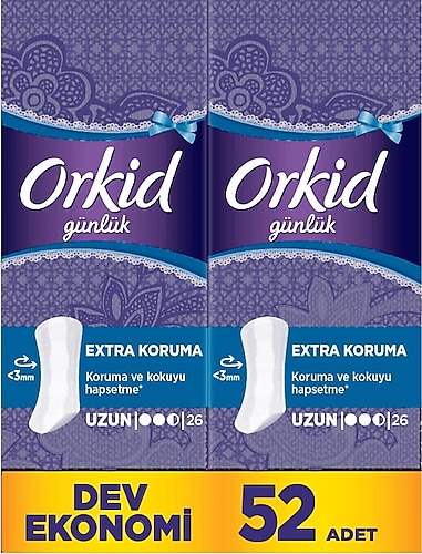 Orkid Extra Koruma Uzun Günlük Ped 52'li