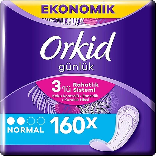 Orkid Günlük Koruma Normal Günlük Ped 80'li 2 Adet