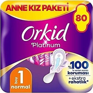Orkid Platinum Anne Kız Paketi Hijyenik Ped Normal 80'li