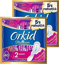 Orkid Platinum Uzun Boy 2 Hijyenik Ped 20'li 4 Adet