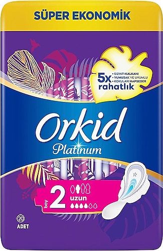 Orkid Platinum Uzun Boy 2 Hijyenik Ped 20'li