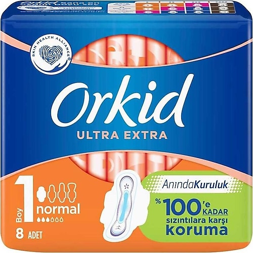 Orkid Ultra Extra Normal Boy 1 Hijyenik Ped 8'li