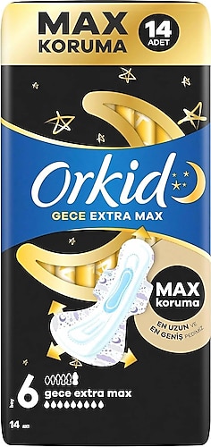 Orkid Ultra Gece Extra Max Boy 6 14'lü Hijyenik Ped