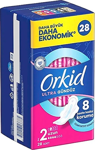 Orkid Ultra Gündüz Uzun Hijyenik Ped 28'li