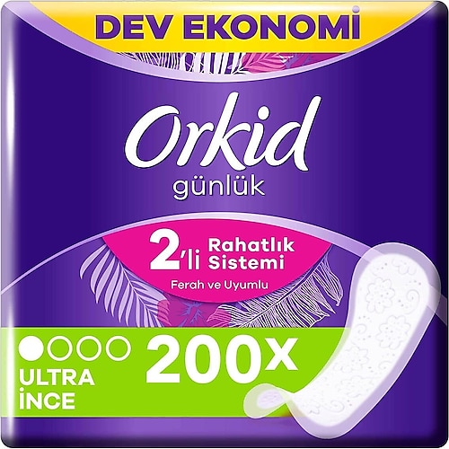 Orkid Yaprak Ultra İnce Günlük Ped 100'lü 2 Adet