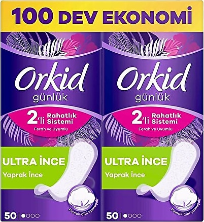 Orkid Yaprak Ultra İnce Günlük Ped 100'lü