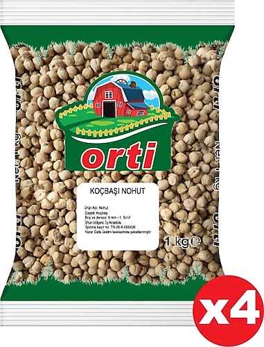 Orti Koçbaşı Nohut 1 kg 4'lü