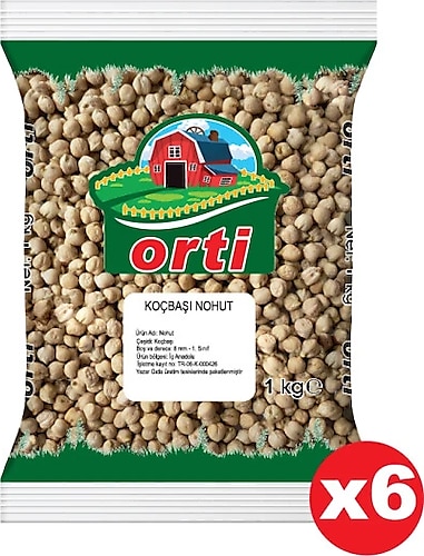Orti Koçbaşı Nohut 1 kg 6'lı