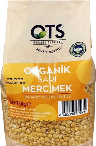 OTS Organik 750 gr Sarı Mercimek