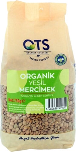 OTS Organik 750 gr Yeşil Mercimek
