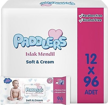 Paddlers 96 Yaprak 12'li Paket Islak Mendil