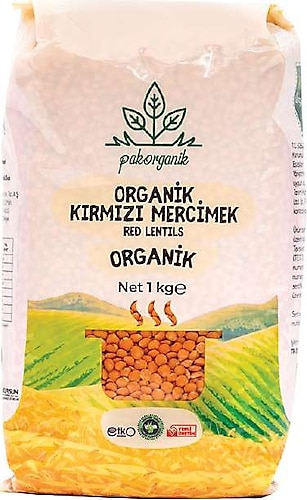 Pakorganik 1 kg Organik Kırmızı Mercimek
