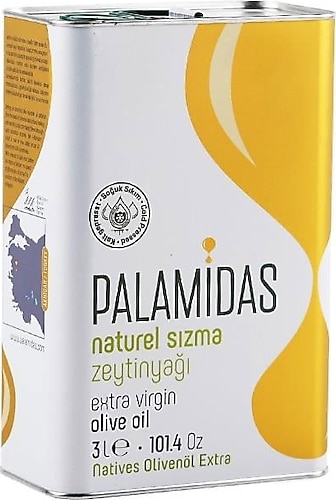 Palamidas Soğuk Sıkım Natürel Sızma Zeytinyağı 3 lt