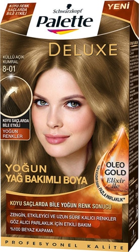 Palette Deluxe 8-01 Küllü Açık Kumral Saç Boyası