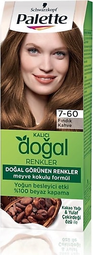 Palette Kalıcı Doğal Renkler 7-60 Fındık Kahve Saç Boyası