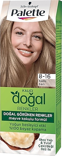 Palette Kalıcı Doğal Renkler 8-16 Küllü Sarı Saç Boyası