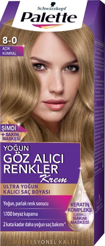 Palette Yoğun Göz Alıcı Renkler 8-0 Açık Kumral Saç Boyası