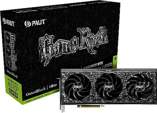 Palit RTX 4070 TI Super GameRock OmniBlack NED47TS019T2-1020Q 256 Bit GDDR6X 16 GB Ekran Kartı