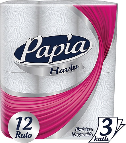 Papia 3 Katlı 12'li Kağıt Havlu