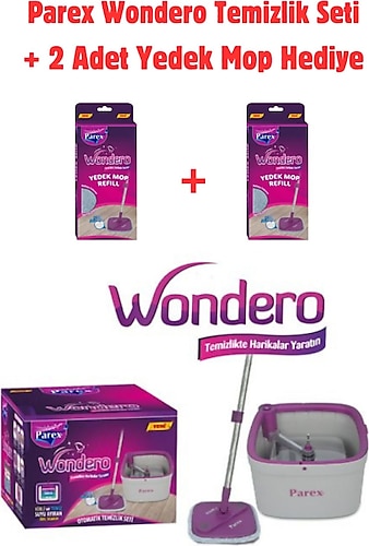 Parex Wondero Otomatik Temizlik Seti + 2 Adet Yedek Mop Hediyeli