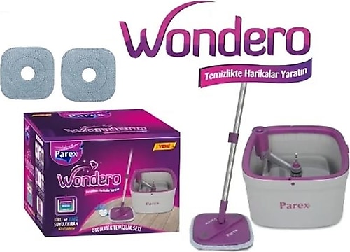 Parex Wondero Otomatik Temizlik Seti + 2 Yedek Paspas Mop