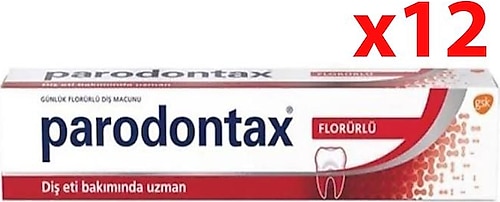 Parodontax Florürlü 75 ml 12 Adet Diş Macunu