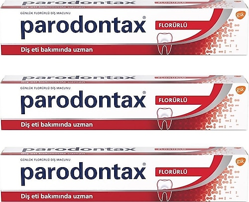 Parodontax Florürlü 75 ml 3 Adet Diş Macunu