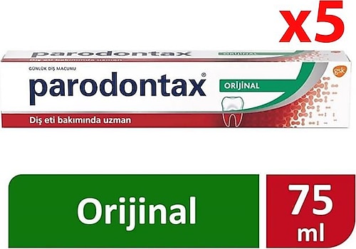 Parodontax Orijinal 75 ml 5 Adet Diş Macunu