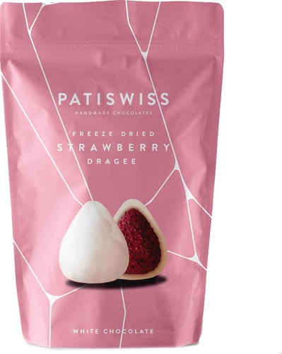 Patiswiss Beyaz Çikolata Kaplı Çilek Draje 80 gr