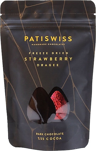 Patiswiss Bitter Çikolata Kaplı Çilek Draje 80 gr