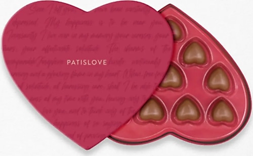 Patiswiss Fındık Kreması Dolgulu Kalpli Sütlü Çikolata 130 gr