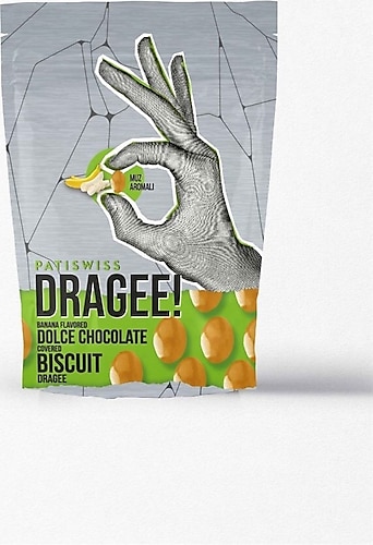 Patiswiss Muz Aromalı Dolce Çikolatalı Bisküvi Draje 120 gr