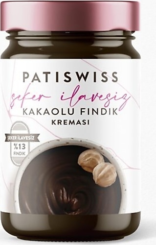 Patiswiss Şekersiz Kakaolu Fındık Kreması 330 gr