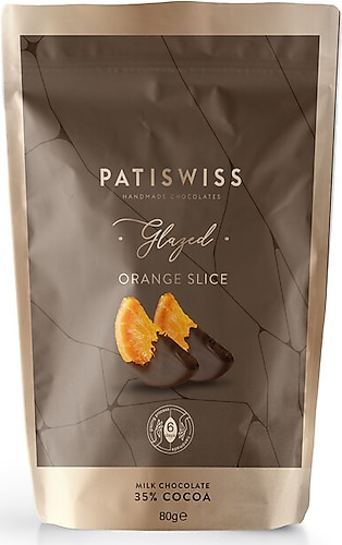 Patiswiss Sütlü Çikolata Kaplı Portakal Dilimi 80 gr