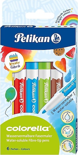 Pelikan Colorella Suda Çözünür 6'lı Keçeli Kalem Seti