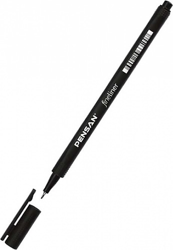 Pensan 6500 Siyah Fineliner Kalem